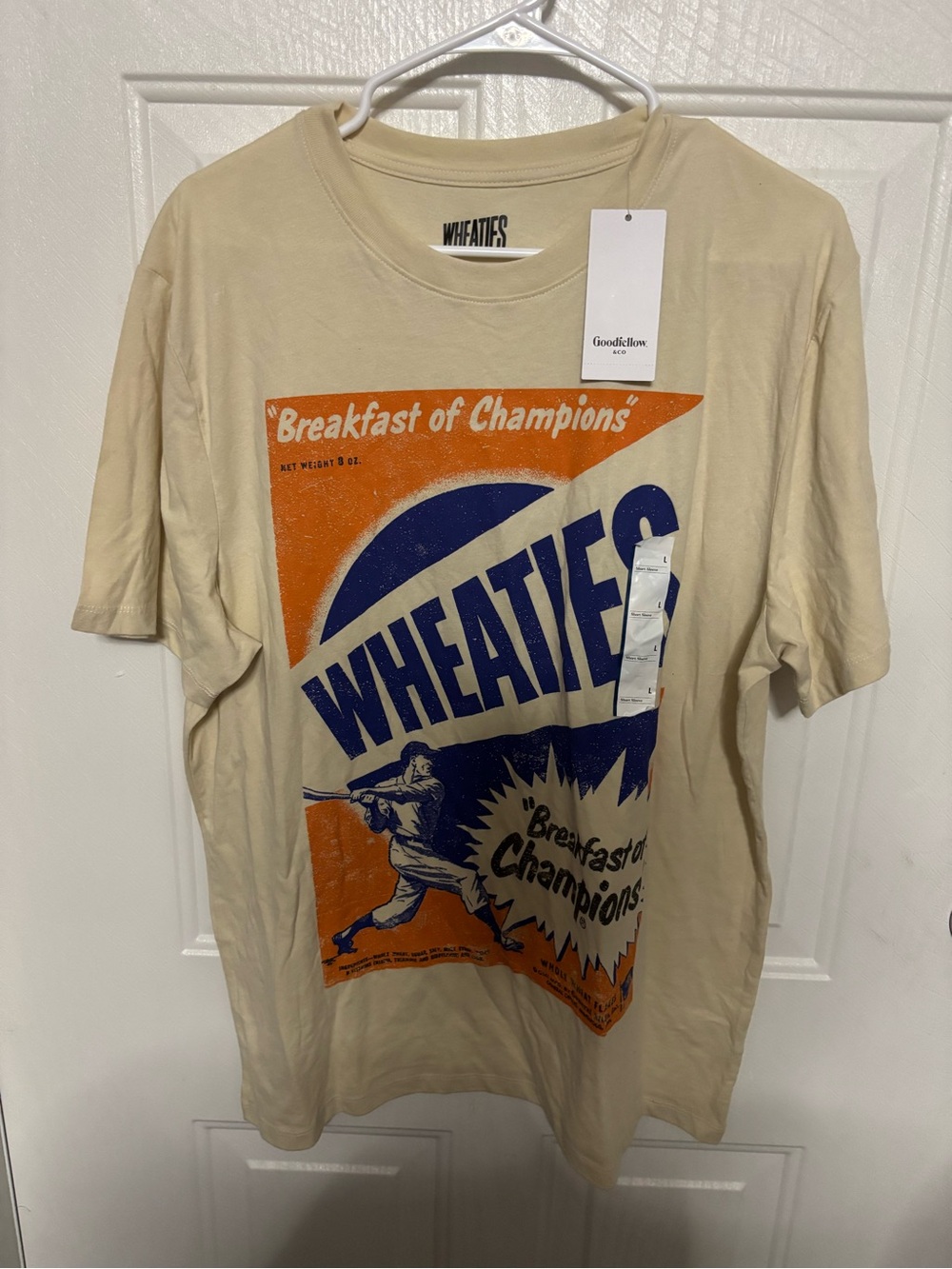 Goodfellow & Co Beige Wheaties Graphic Short-Sleeve Tee
